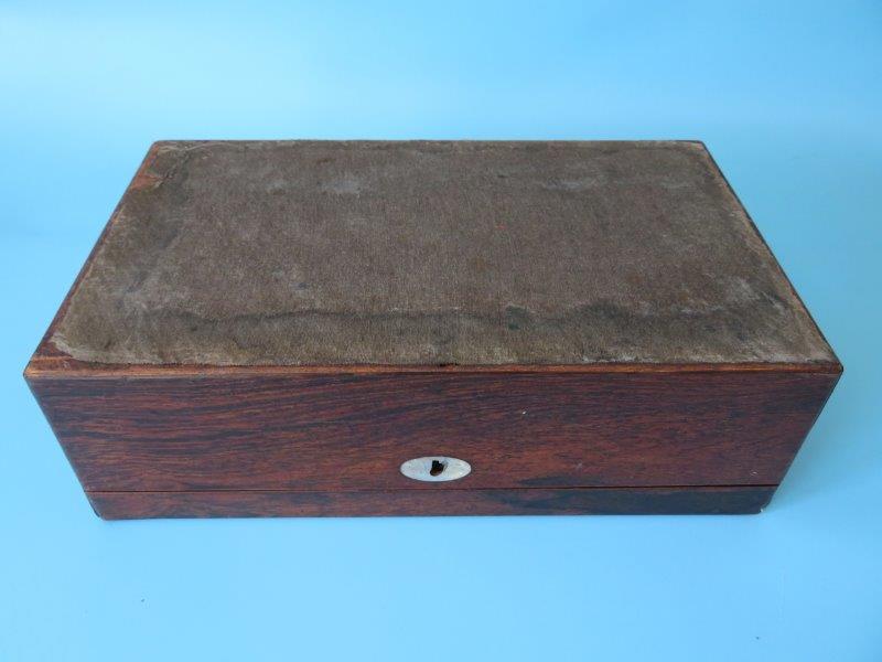 Viktorianische Schreibkiste m. 2 Tintenfässchen - Holz - England um